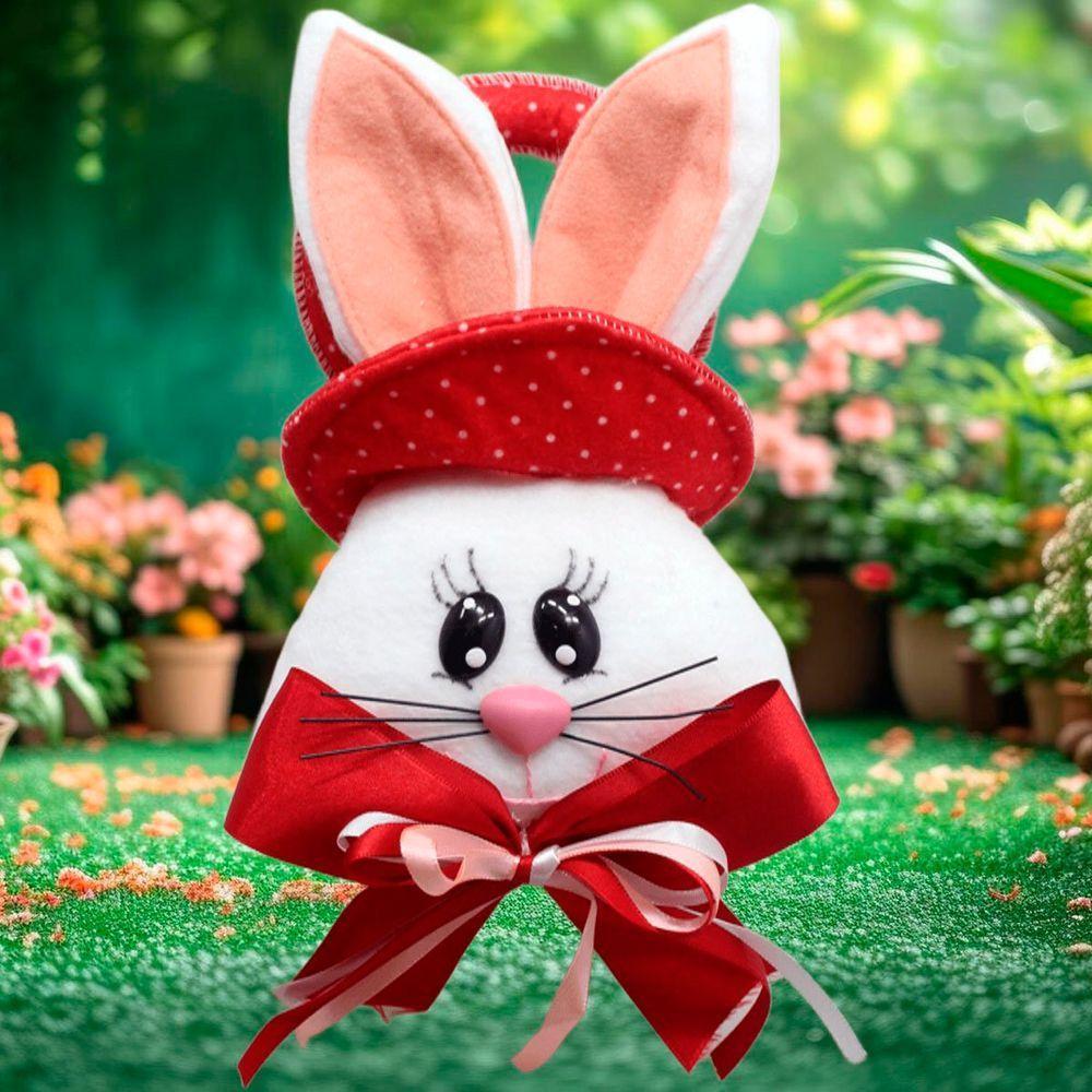 Kit 4 Pendente Páscoa Coelho Para Trinco Porta Enfeite 23cm - 2