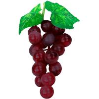 Kit 12 Cachos Fruta Artificial Uva Roxa De Silicone De 10cm - 2