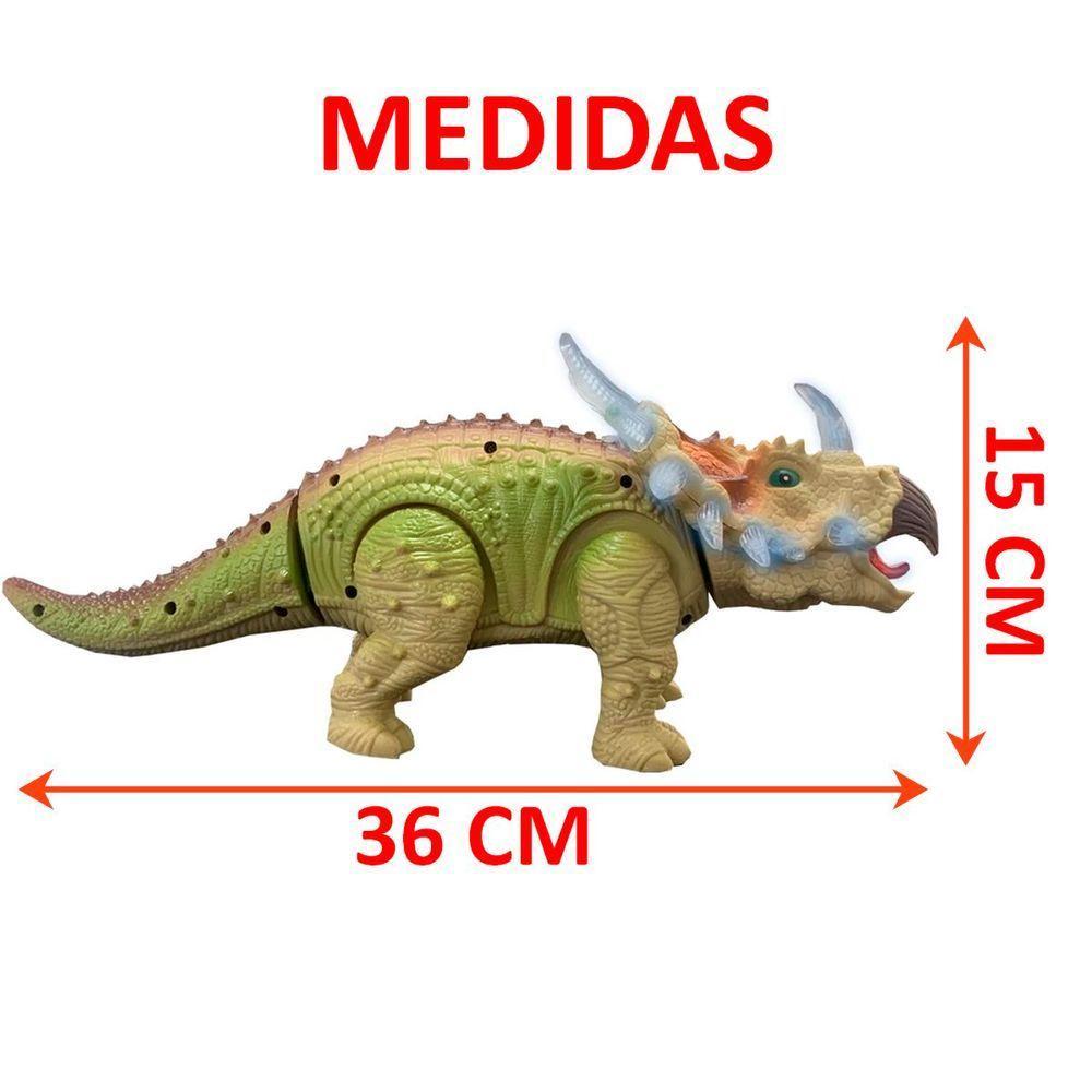 Dinossauro Elétrico Tricerátops Com Movimento Luz Leds E Som - 6