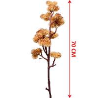 Kit 4 Plantas Artificiais Enfeite Jardim Mamonas Marrom 70cm - 5