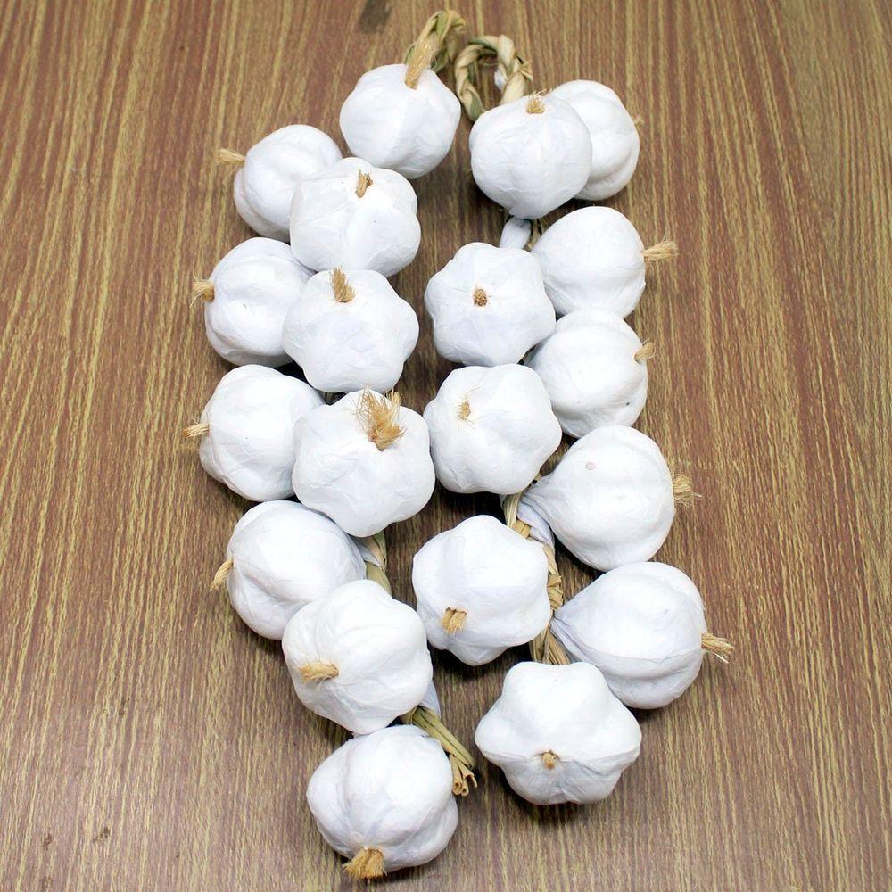 Kit 2 Trança De Alhos Artificial Decoração Artesanal De 32cm - 2