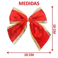 Kit 30 Enfeite Laços Vermelho Natalino árvore Natal De 10cm - 4