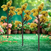 Kit 2 Plantas Artificial Mamonas Amarelo Escuro Enfeite 70cm - 2