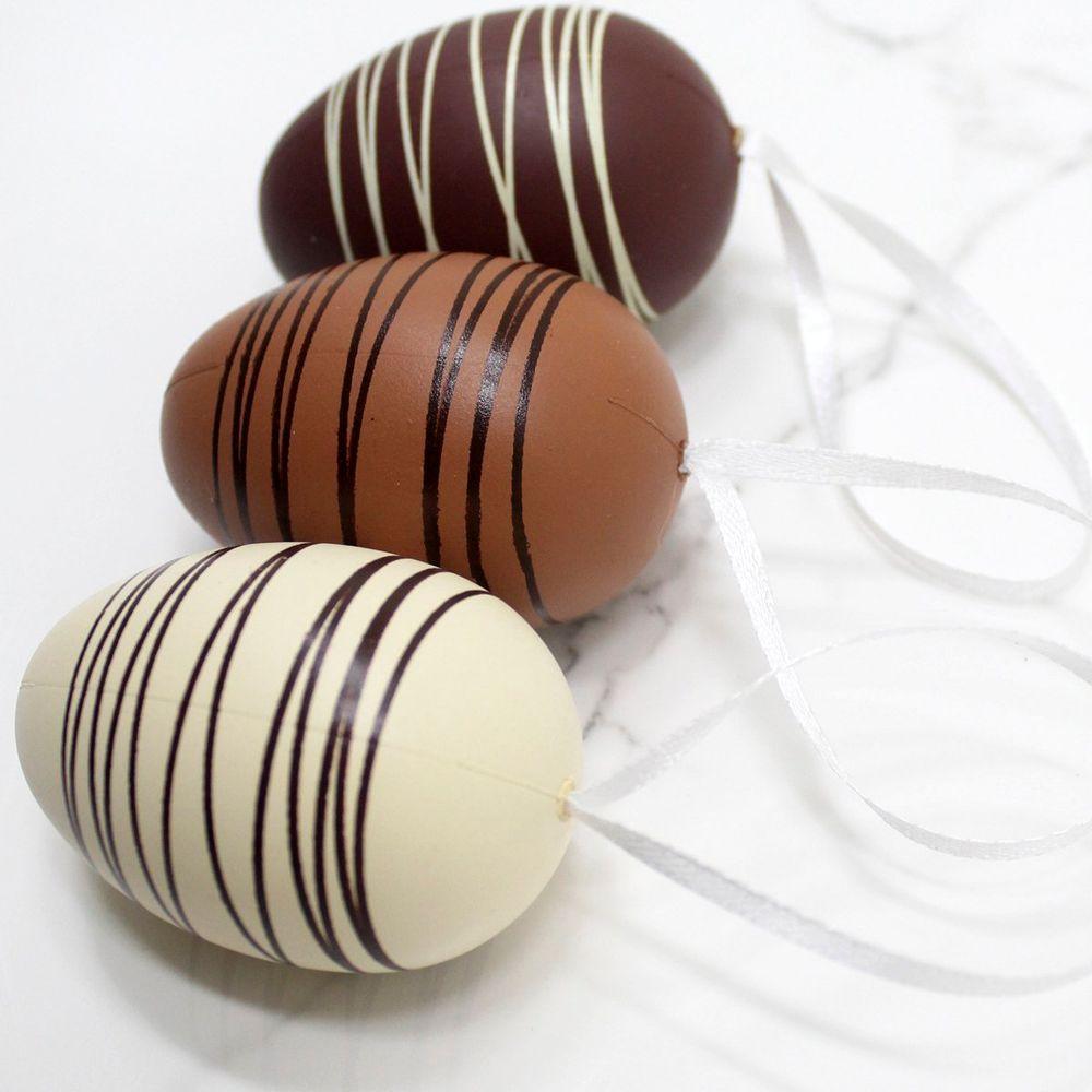 Kit 24 Pendente Ovos Páscoa Coelho Decorativo Enfeite 6x4cm - 4