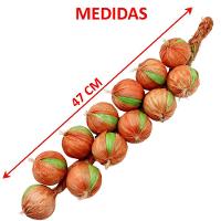 Kit 2 Tranças De Cebola Artificial Decoração Artesanal 47cm - 2