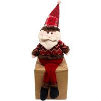 Decoração Boneco Natalino Papai Noel Com Pernas Moles 60cm - 1