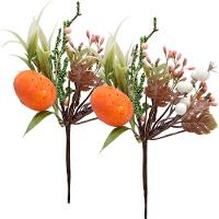 Kit 4 Arranjos Artificial Páscoa Decoração Ovos Coelho 23cm - 1