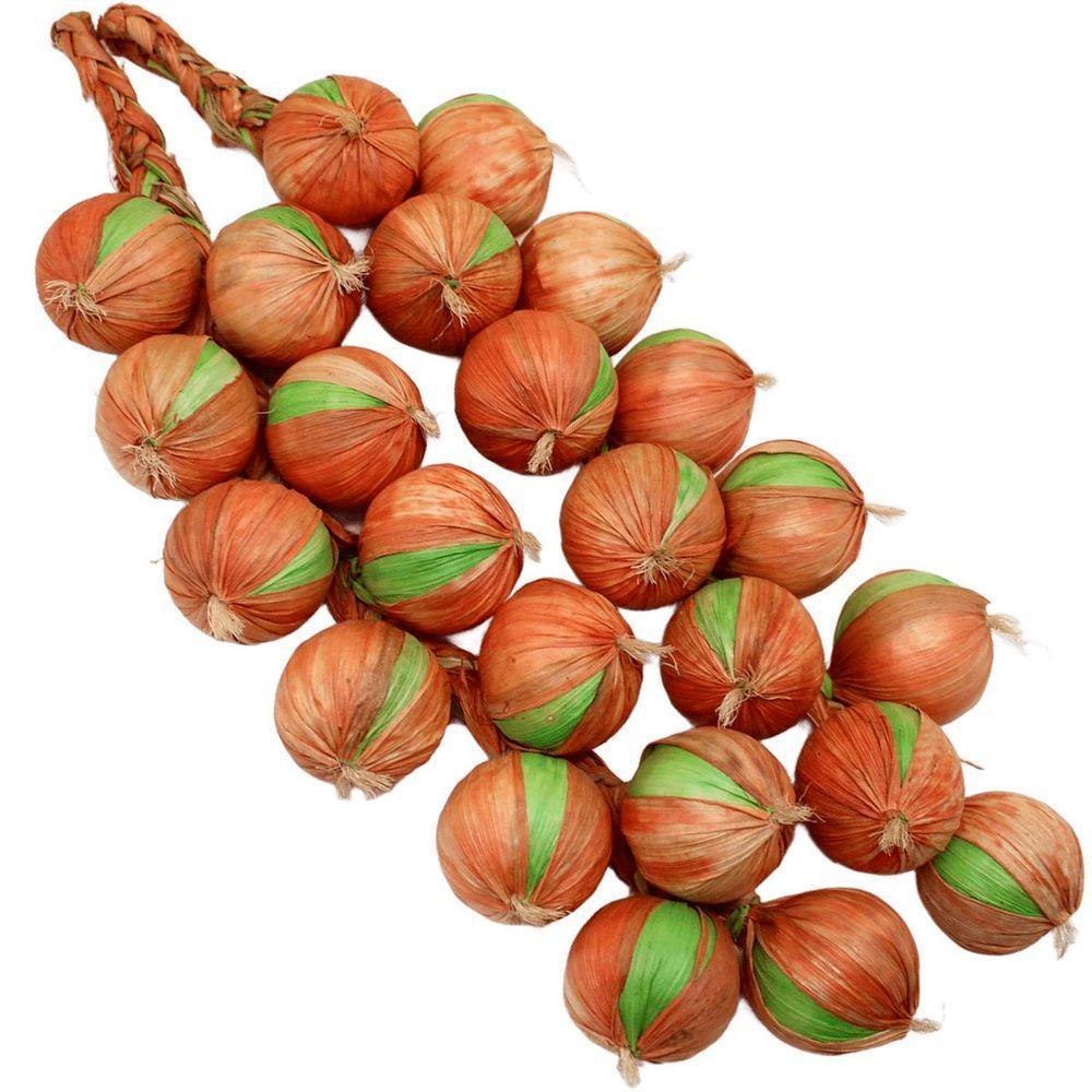 Kit 4 Tranças De Cebola Artificial Decoração Artesanal 47cm - 1