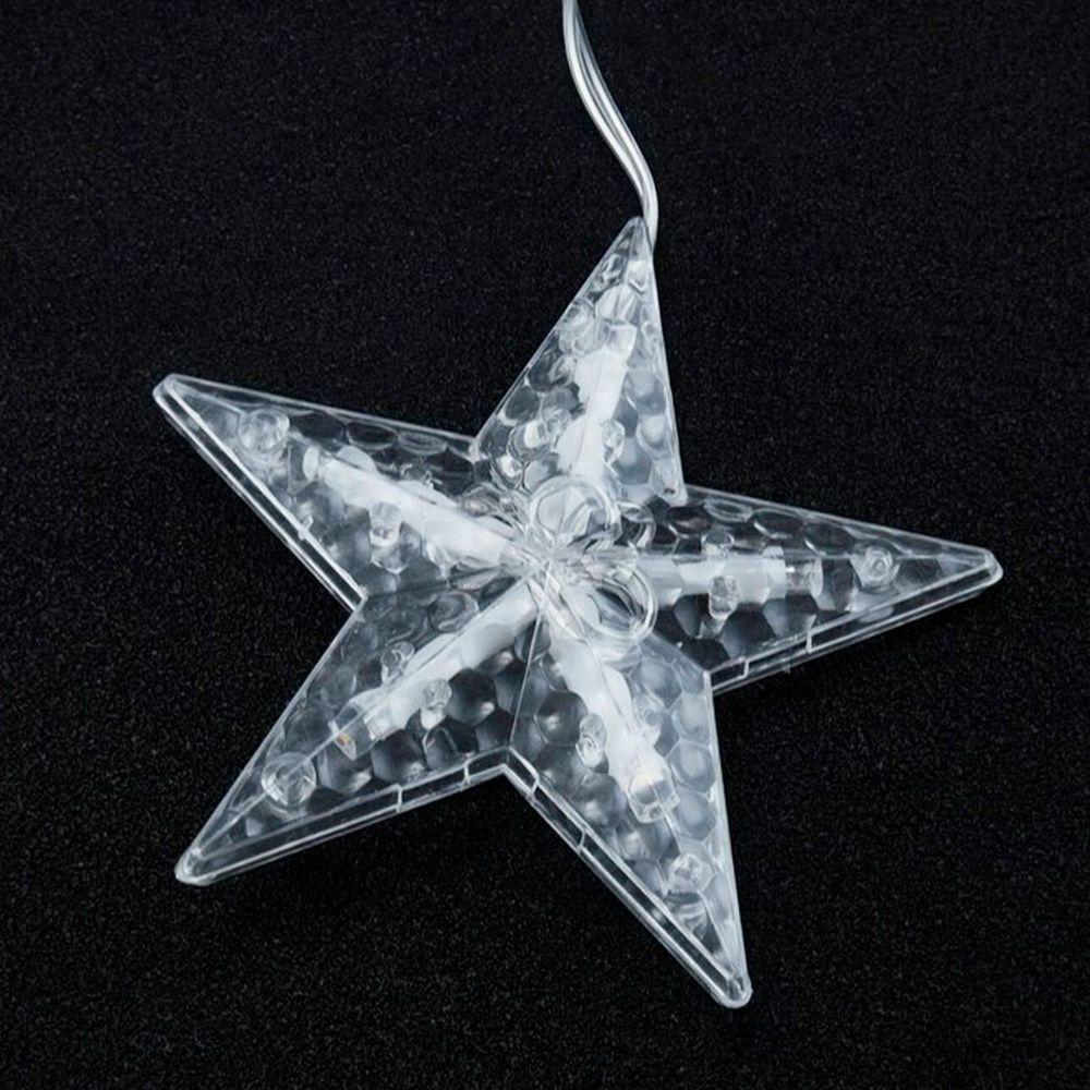 Cascata Pisca Estrelas 405 Leds Amarelo Fio Branco 10m 220v - 6