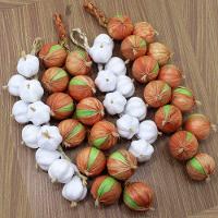 Kit 4 Enfeite Réstia Trança Cebola Alho Artificial Artesanal - 2