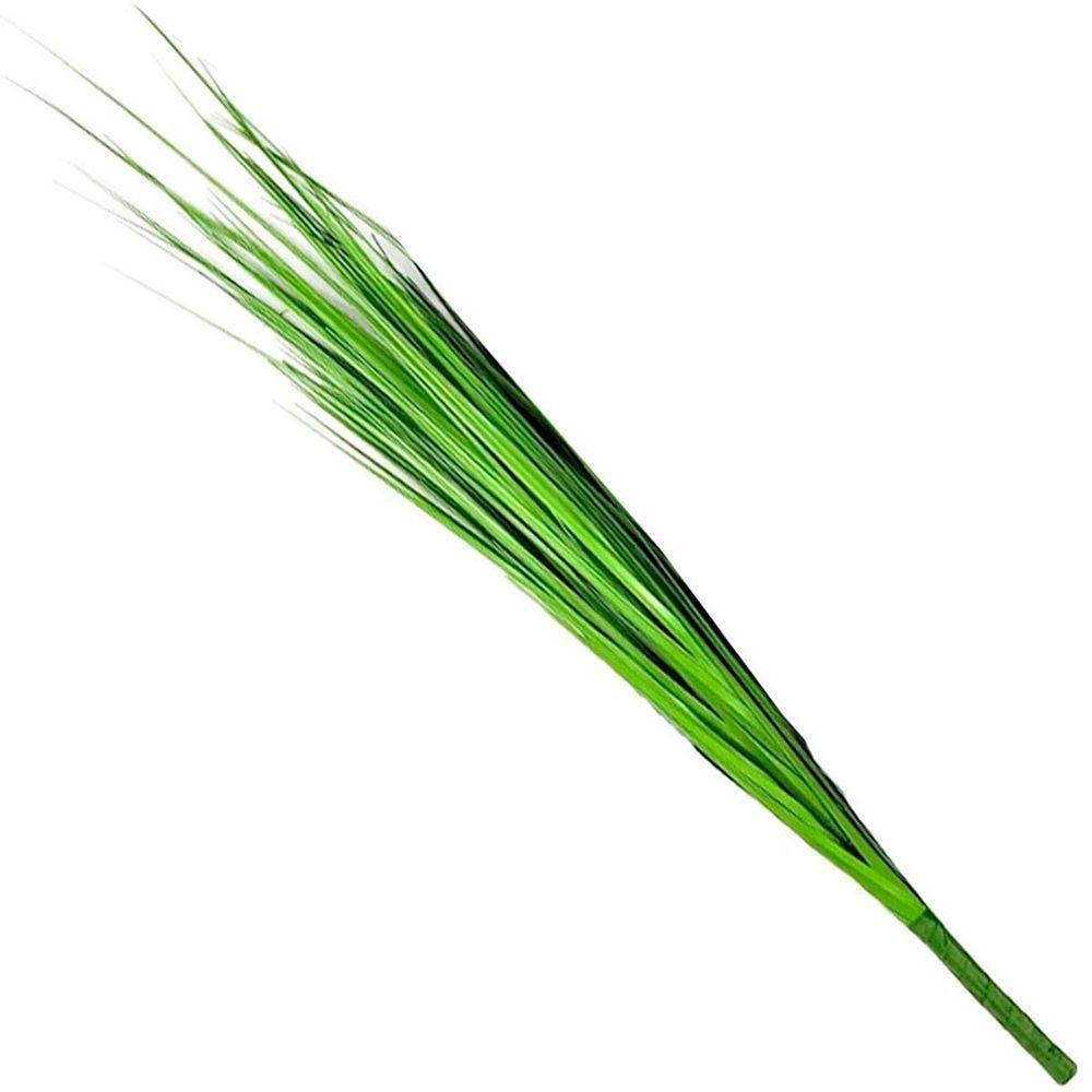 Kit 4 Folhagem Decoração Capim Verde Artificial Natal 110cm - 3
