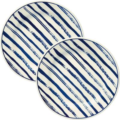 Kit Jogo Pratos Raso Jantar 12pçs 12 Pessoas Margaridas 24cm