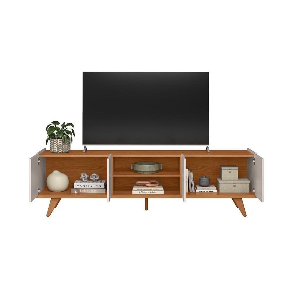 Rack Brazos Para Tv Até 75 4 Portas - Colibri - Off White Matte / Frejo Off White Matte / Frejo - 10