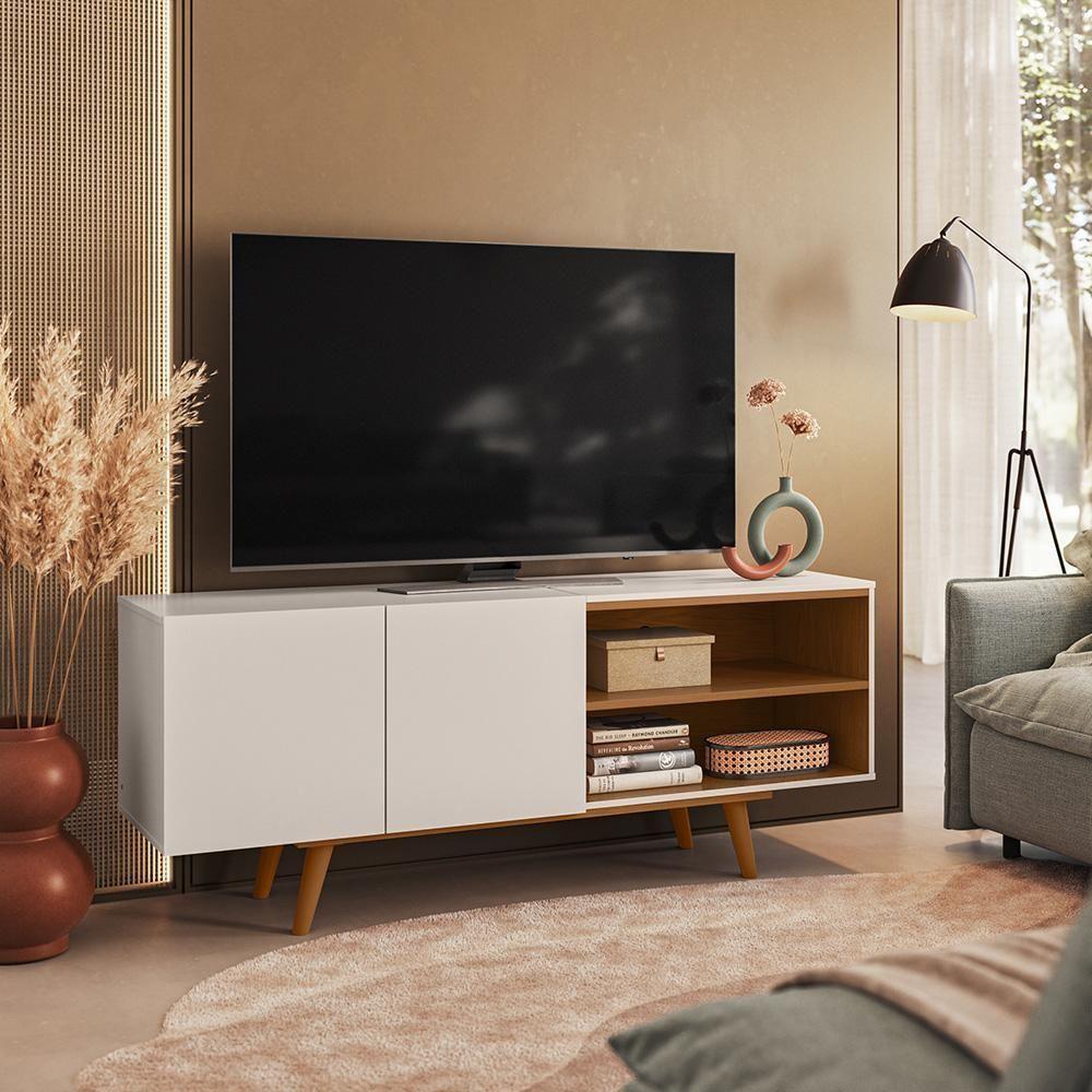 Rack Aldan Para Tv 55 2 Portas - Colibri - Off White Matte / Frejo Off White Matte / Frejo - 3