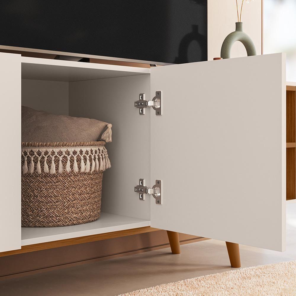 Rack Aldan Para Tv 55 2 Portas - Colibri - Off White Matte / Frejo Off White Matte / Frejo - 6