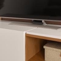 Rack Aldan Para Tv 55 2 Portas - Colibri - Off White Matte / Frejo Off White Matte / Frejo