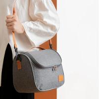 Bolsa Térmica Lancheira Pequena Com Alça Fitness Academia Treino Feminina E Masculina Cinza - 5