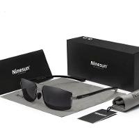 Óculos De Sol Polarizados Masculino Moldura Quadrada Classico Protecao Uv400 Cinza Grafite - 1