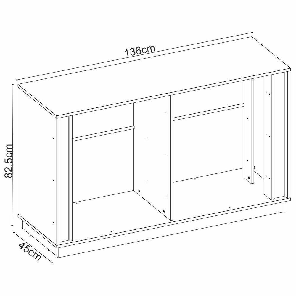 Cômoda Grande Com 6 Gavetas Giane Nogueira - 2