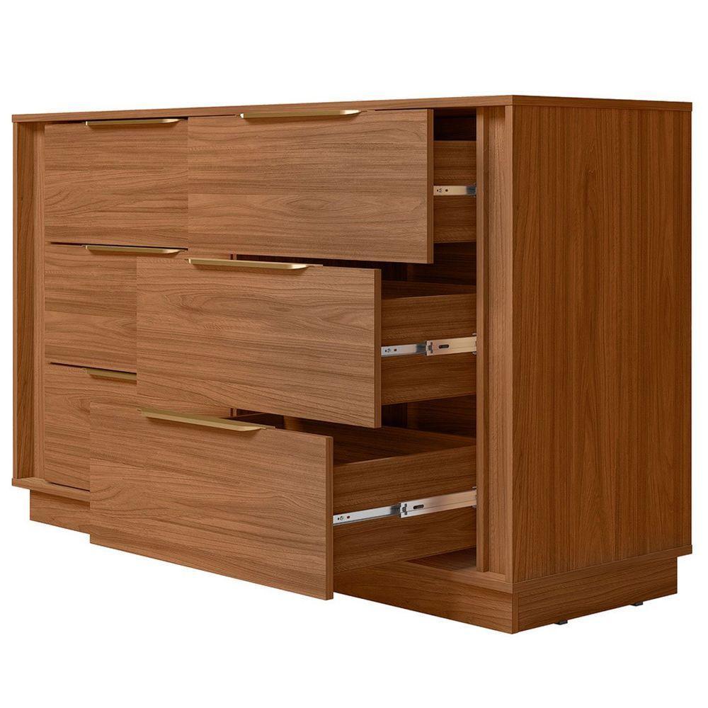 Cômoda Grande Com 6 Gavetas Giane Nogueira - 5