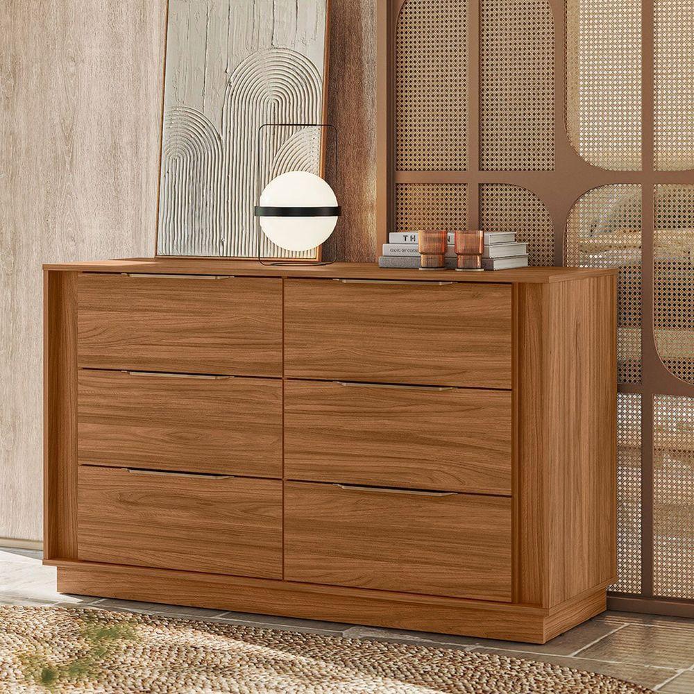 Cômoda Grande Com 6 Gavetas Giane Nogueira - 7