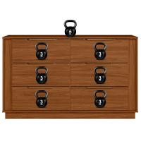 Cômoda Grande Com 6 Gavetas Giane Nogueira - 8