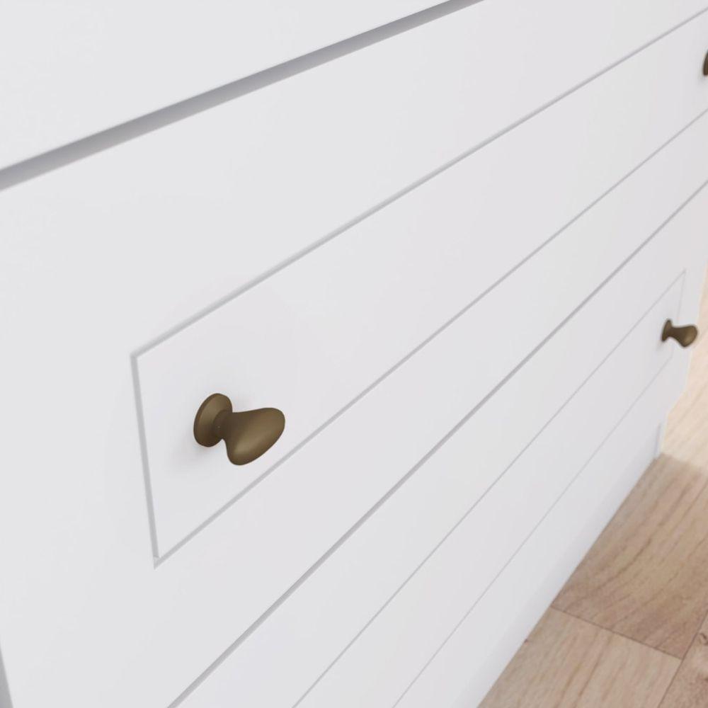 Cômoda Com 4 Gavetas E Porta Americana Branco Hp - 7