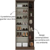 Sapateira Com Espelho E Estante Duetto Castanho Hp - 3