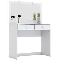 Penteadeira Com Led E Espelho 2 Gavetas Daila Branco - 5