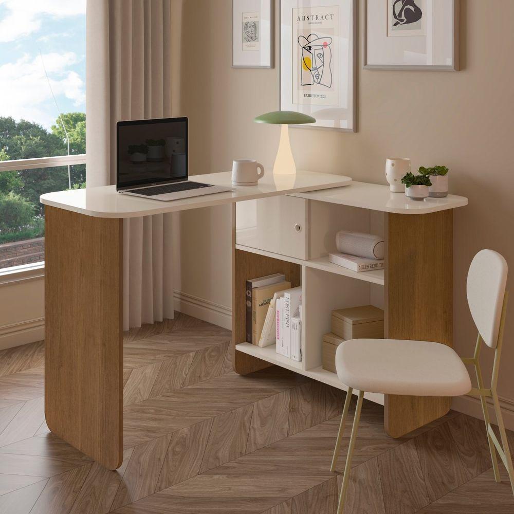 Mesa Escrivaninha Nomad Cinamomo Off White - 1