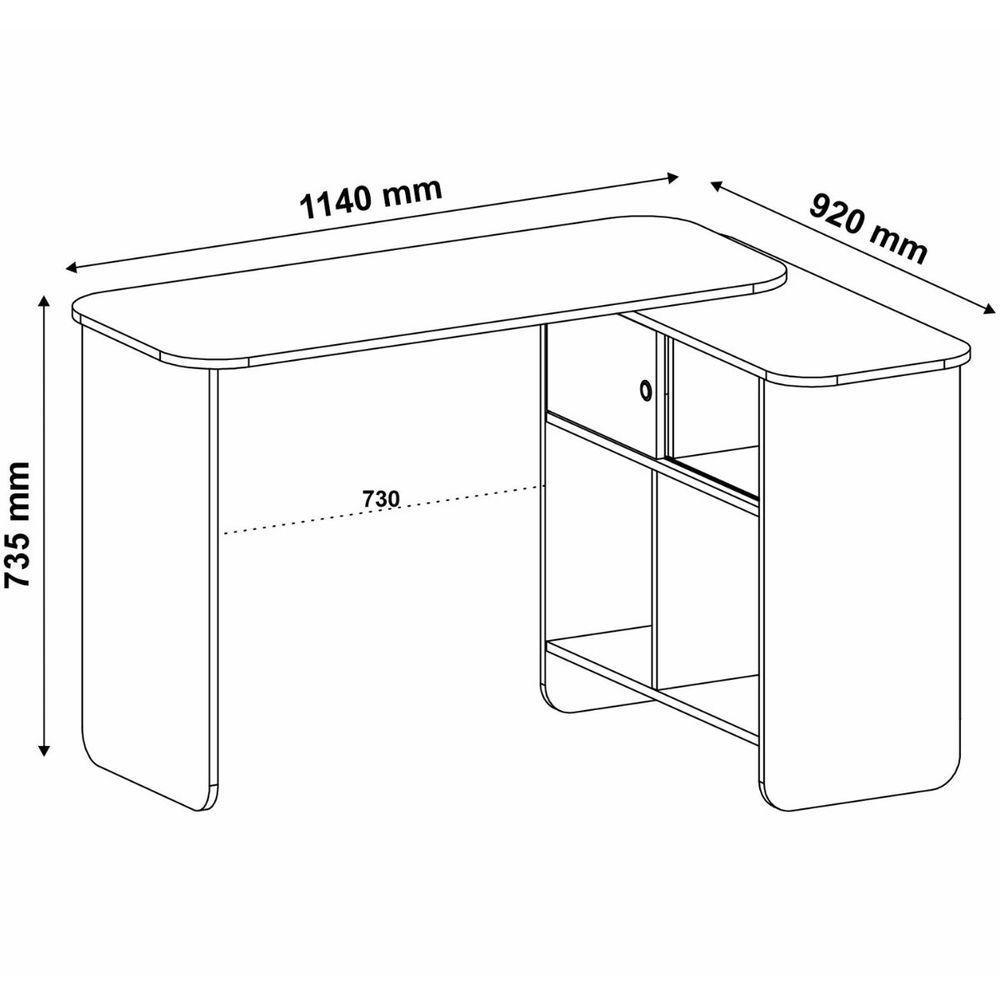 Mesa Escrivaninha Nomad Cinamomo Off White - 2