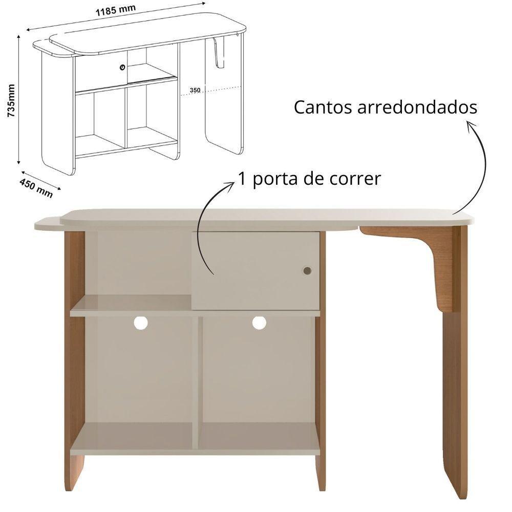 Mesa Escrivaninha Nomad Cinamomo Off White - 3