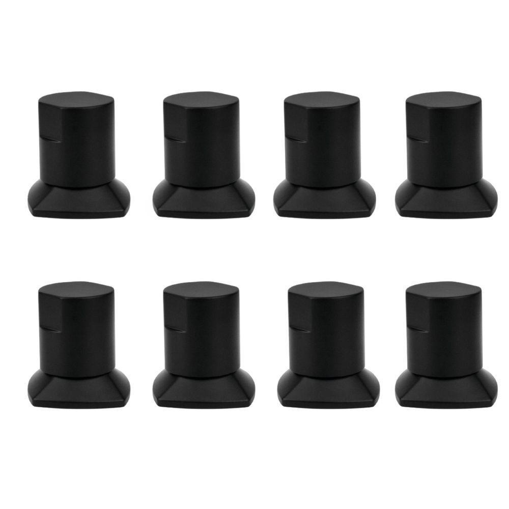 Kit 08 Und Acabamento De Registro Preto Encaixe Padrão Deca Docol 1.2 E 3.4 Docol - 1