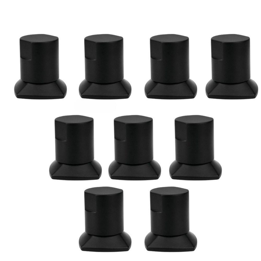 Kit 09 Und Acabamento De Registro Preto Encaixe Padrão Deca Docol 1.2 E 3.4 Docol - 1