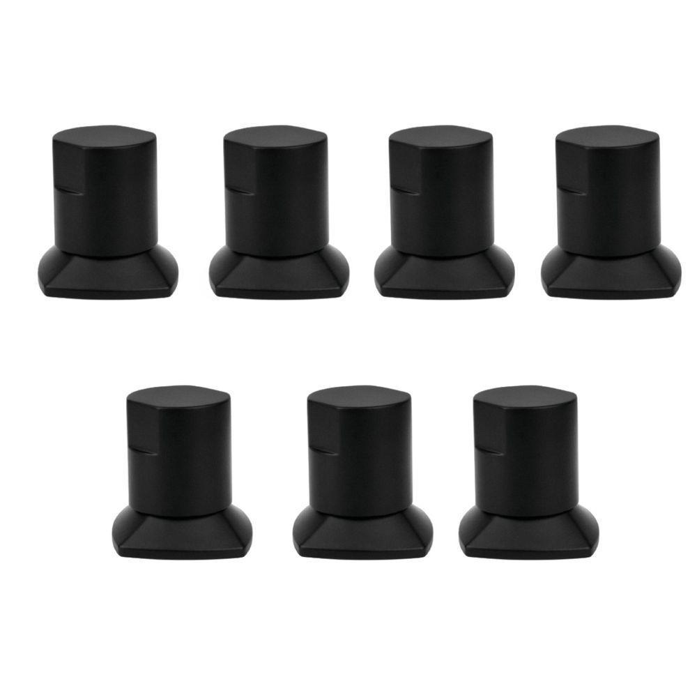 Kit 07 Und Acabamento De Registro Preto Encaixe Padrão Deca Docol 1.2 E 3.4 Docol - 1