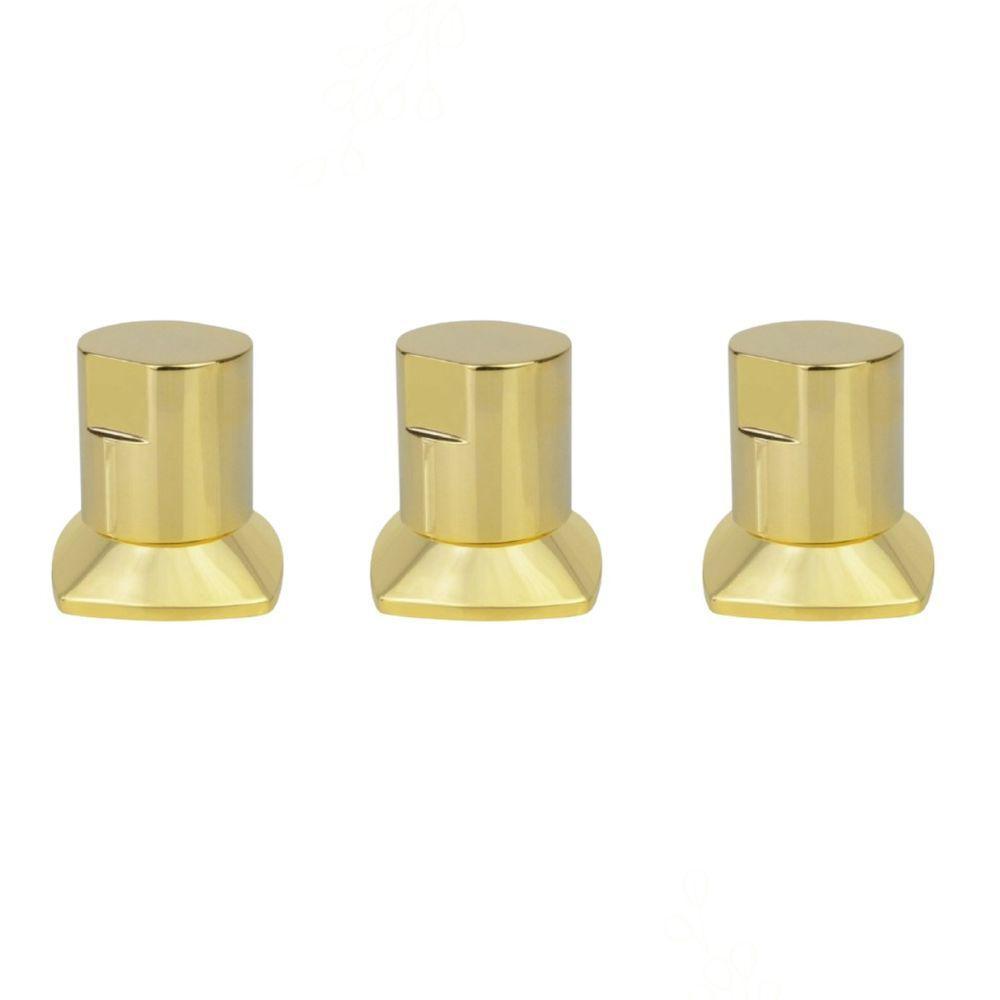 Kit 03 Acabamento Registro Dourado Ouro Encaixe Deca Docol Docol - 1