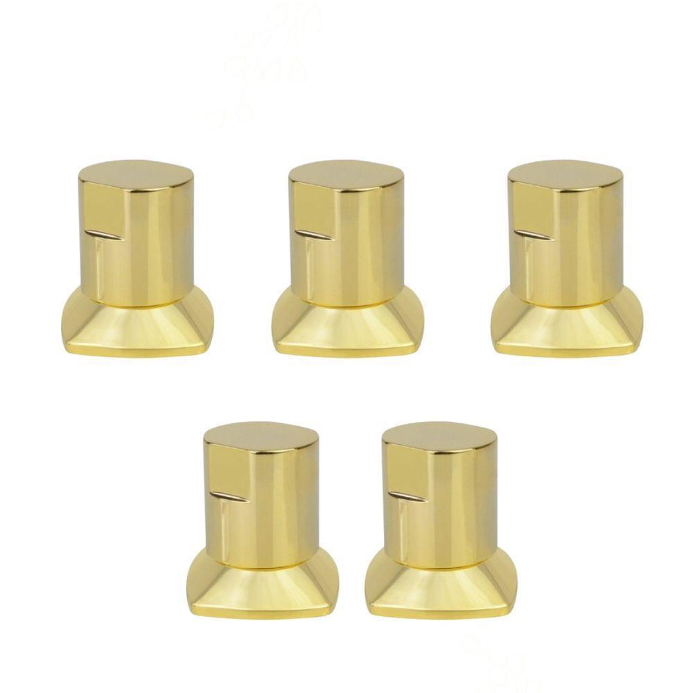 Kit 05 Und Acabamento Registro Dourado Ouro Encaixe Padrao Deca Docol 1.2 E 3.4 Docol - 7