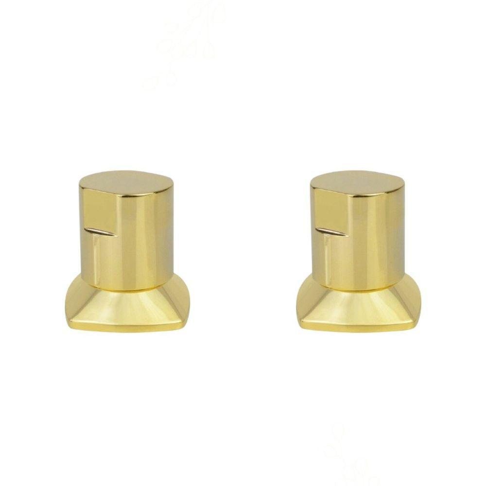 Kit 02 Und Acabamento Registro Dourado Ouro Encaixe Padrao Deca Docol 1.2 E 3.4 Docol - 1