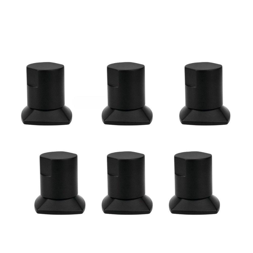 Kit 06 Und Acabamento De Registro Preto Encaixe Padrão Deca Docol 1.2 E 3.4 Docol - 1