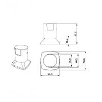 Kit 03 Und Acabamento De Registro Preto Encaixe Padrão Deca Docol 1.2 E 3.4 Docol