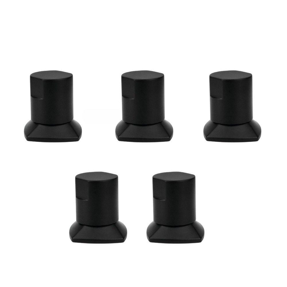 Kit 05 Und Acabamento De Registro Preto Encaixe Padrão Deca Docol 1.2 E 3.4 Docol - 1