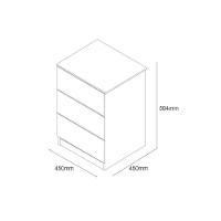 Mesa de Cabeceira Solteiro Veronna c/ 3 Gavetas Cinamomo - Tcil Móveis - 5