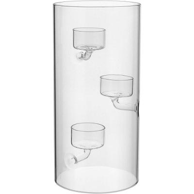 Castiçal 3 Velas Borossilicato 25x12x12cm Transparente