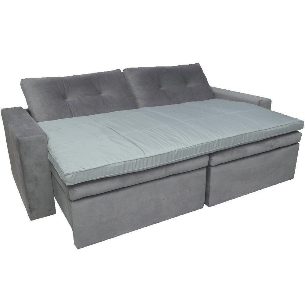 Pillow Top Para Sofá Reclinável 10cm 1200g-m² 220x100cm Cinza - 1