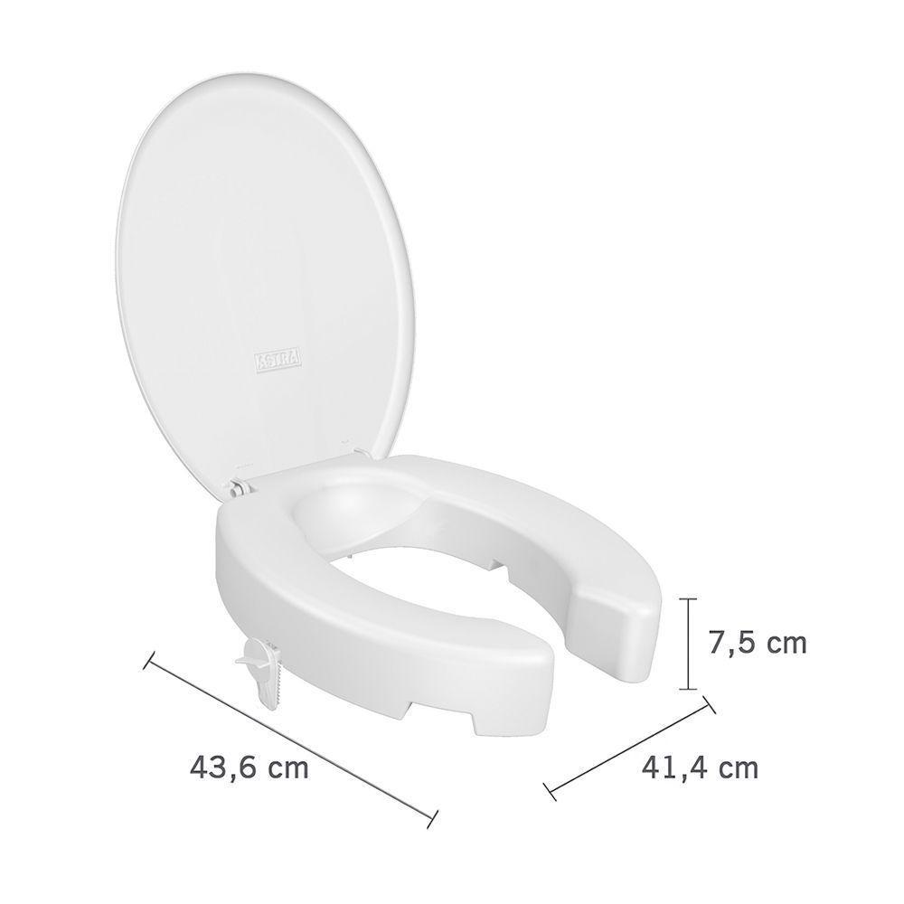 Assento Sanitário Elevado Astra Tae7t-t Fechado Com Tampa E Trava Anatômico Branco Tae7t-t*br1 - 3
