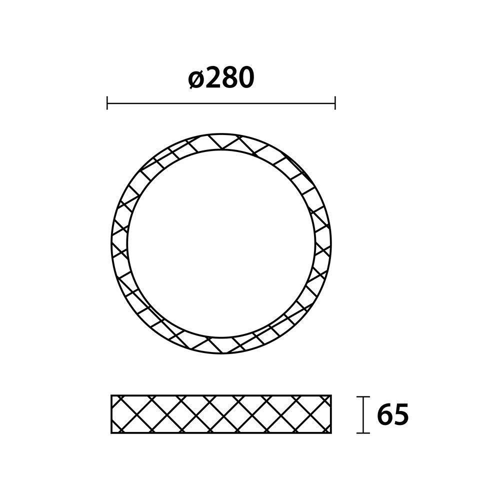 Plafon Led Blumenau Shine Liso De Sobrepor Com Ajuste De Cor 18w Bivolt Translúcido - 3