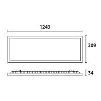 Painel De Led Blumenau Backlight Retangular De Embutir 40w Bivolt Preto 6500k Luz Branca - 2