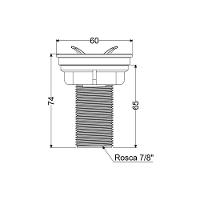 Válvula Para Lavatório Censi Aço Inox Polido Inox Polido 7235-1 - 2