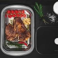 Assadeira Tramontina Cosmos Retangular 61315434 Inox Com Tampa De Vidro Inox 61315434 - 3