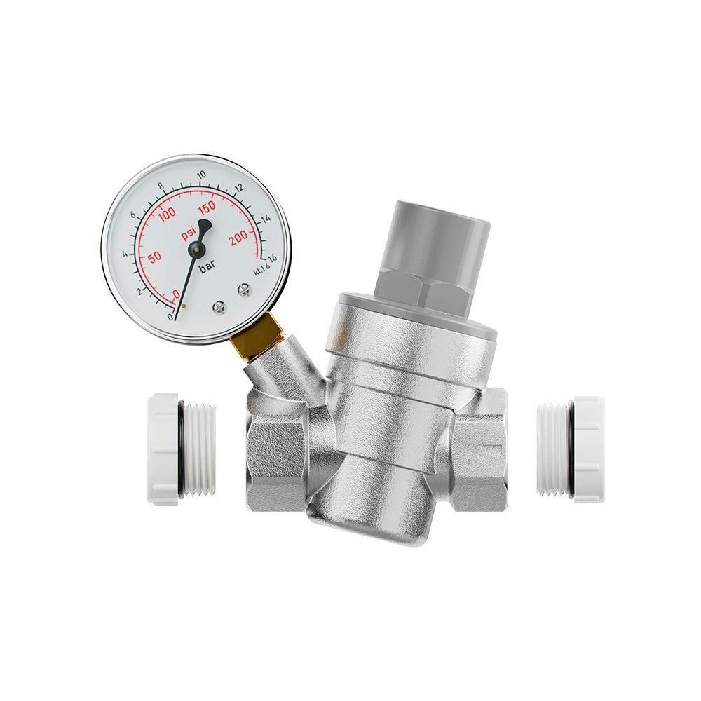 Kit Válvula Redutora De Pressão Com Duchão Blukit Branco - 4